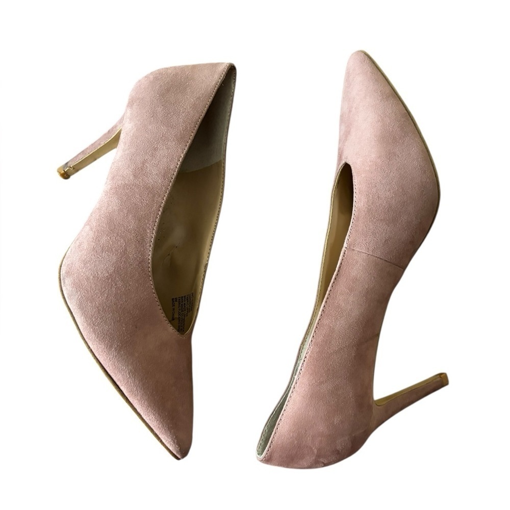 INC Macys Ciaran Chocked Up Mauve Pink Suede Pointed Toe Pumps Size 9